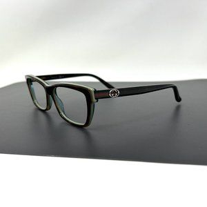 Gucci Eyeglasses GG 3562 LA2 Havana on Green Cat Eye Frame Italy 53[]14 140